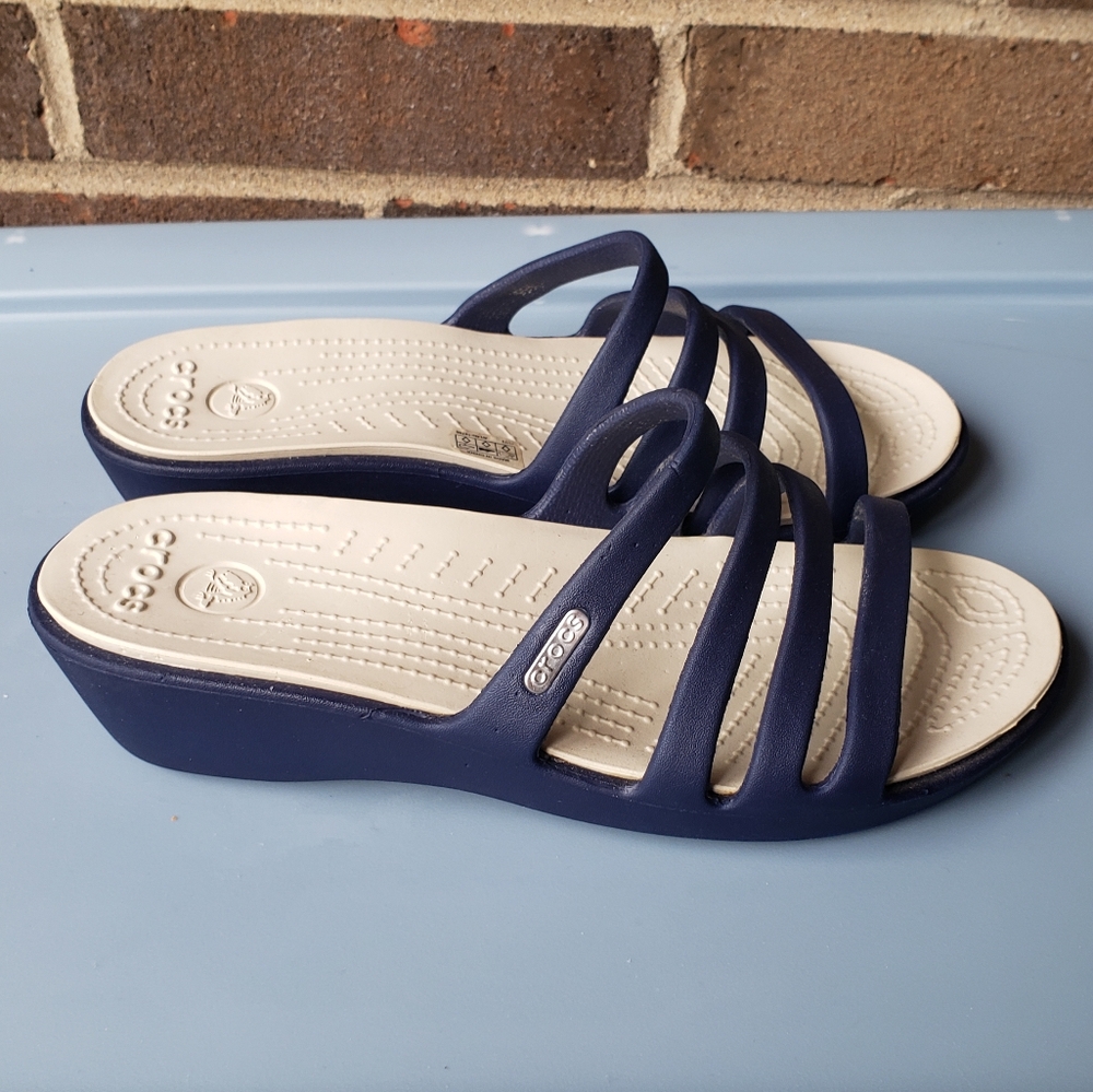 Crocs Womens Rhonda Wedge Sandals